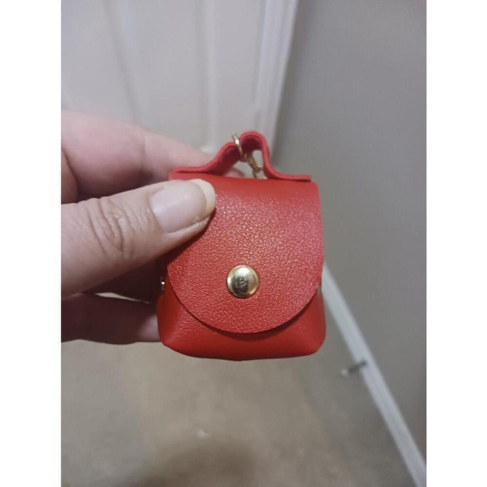 Earbud Case Keychain In Red - Picture 2 of 7